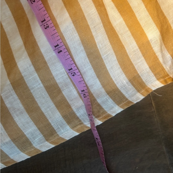 NWT ✨ Maeve Strapless Linen Structured Striped Top - Picture 9 of 10